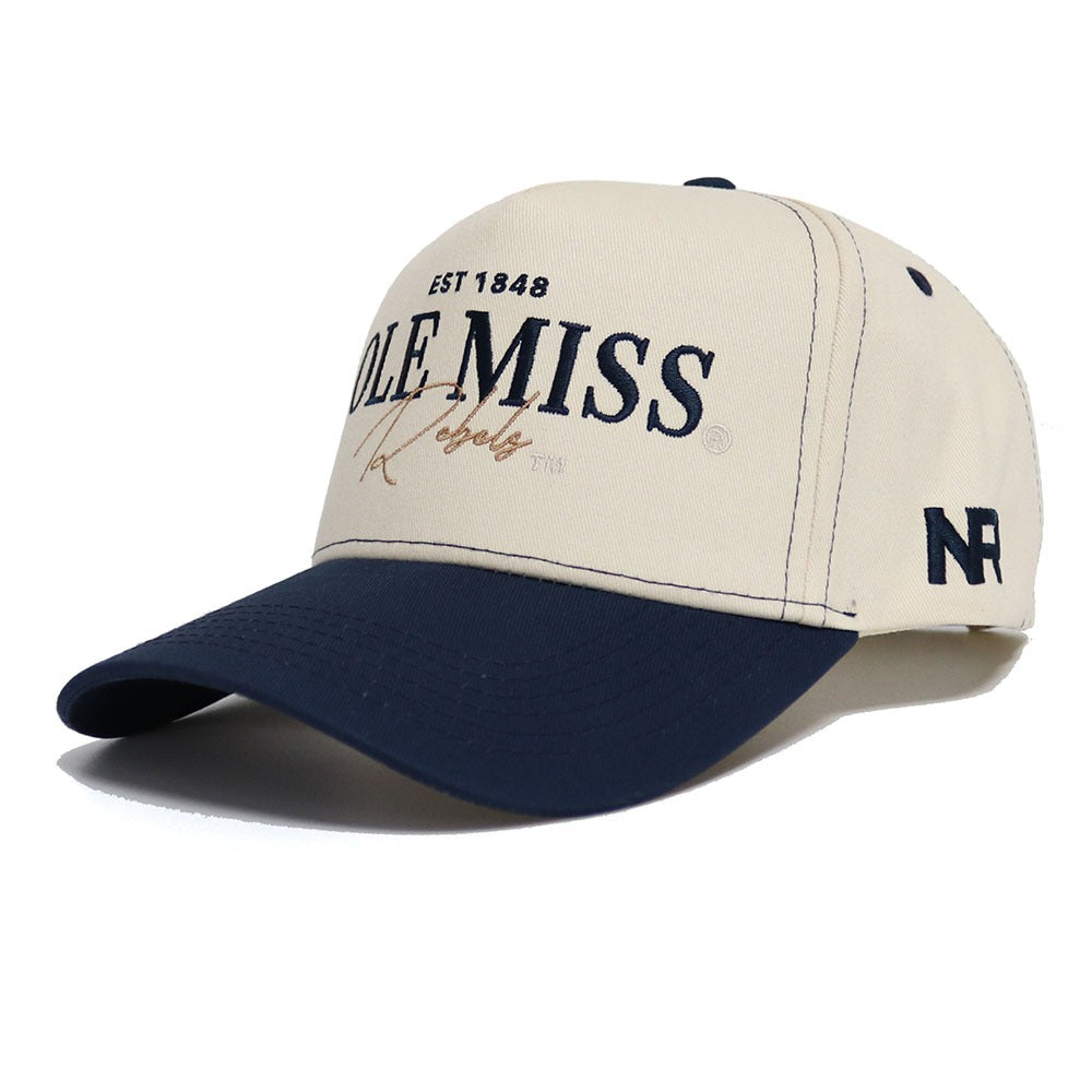 Ole Miss Vintage Hat - Navy - No Rivals