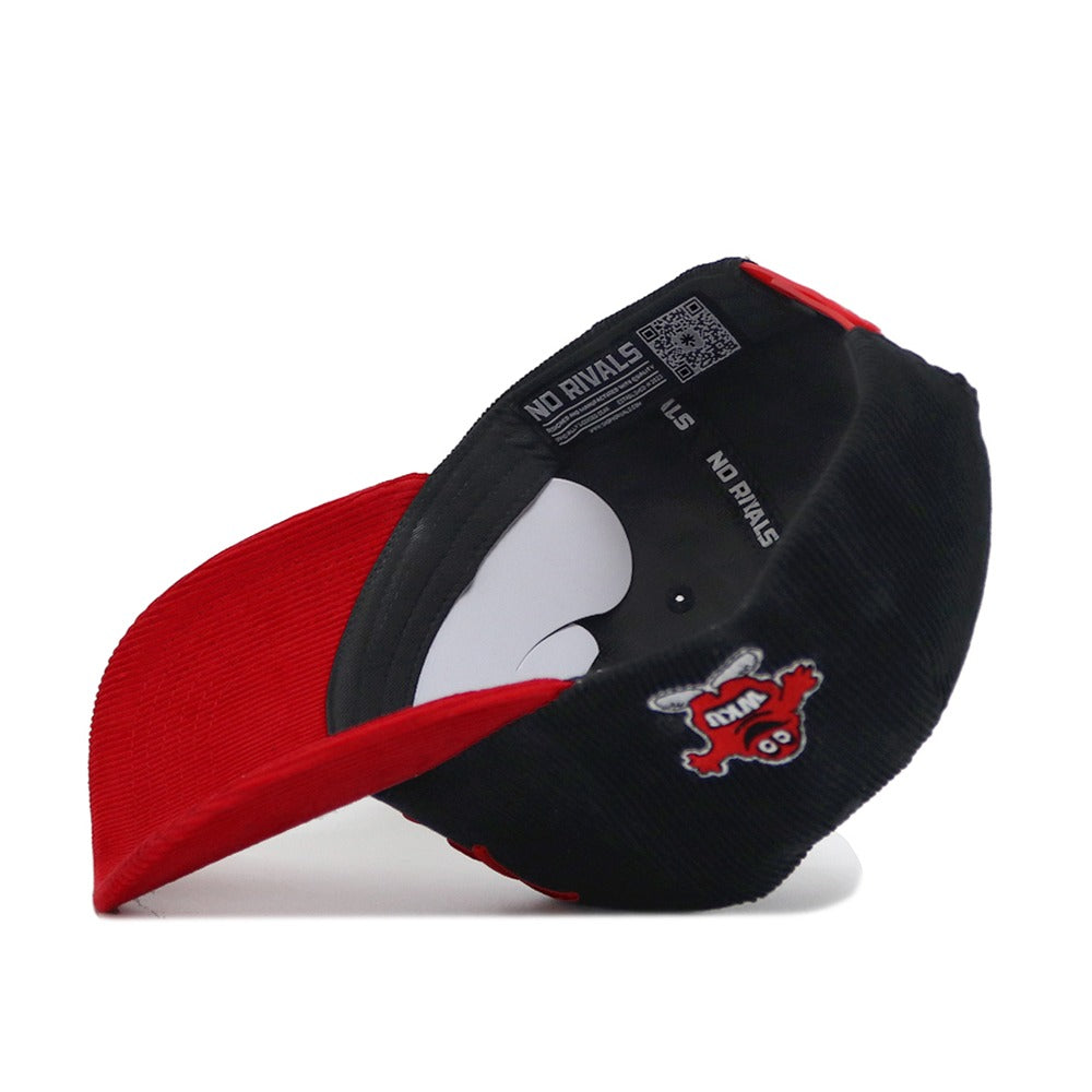 WKU Tops Script Hat - Black/Red Corduroy - No Rivals