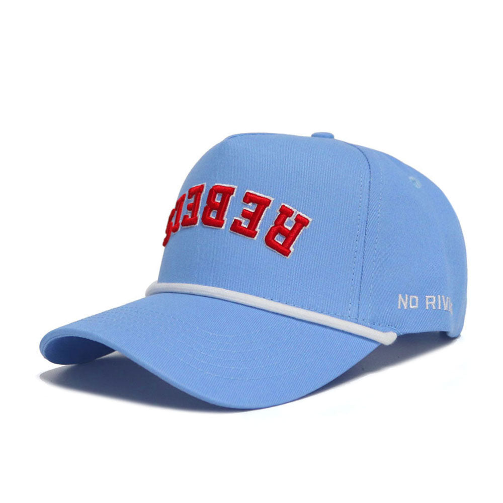 Upside Down Ole Miss REBELS Hat - Powder Blue - No Rivals