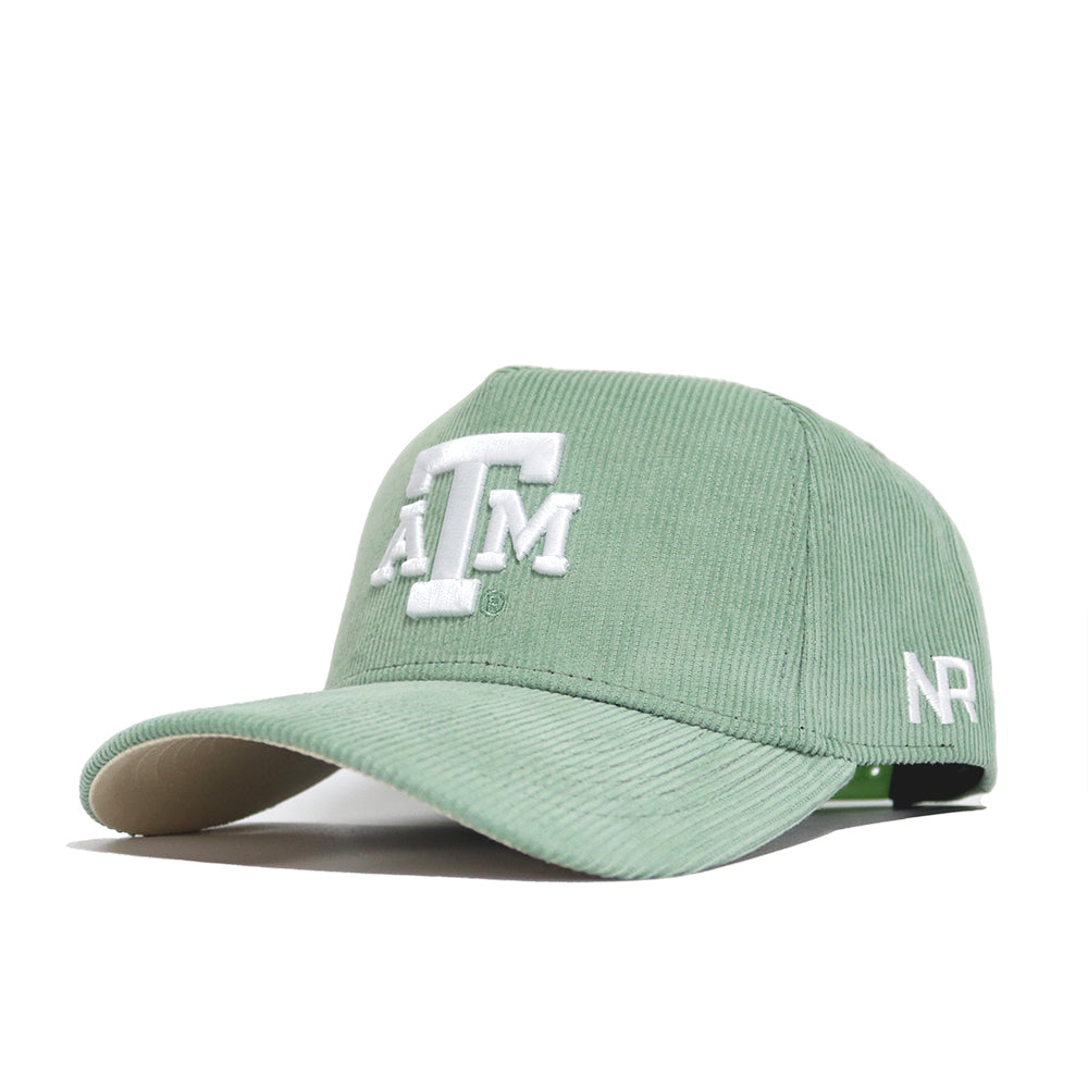 Texas A&M Corduroy Hat - Structured - Spring Green (B2B) - No Rivals