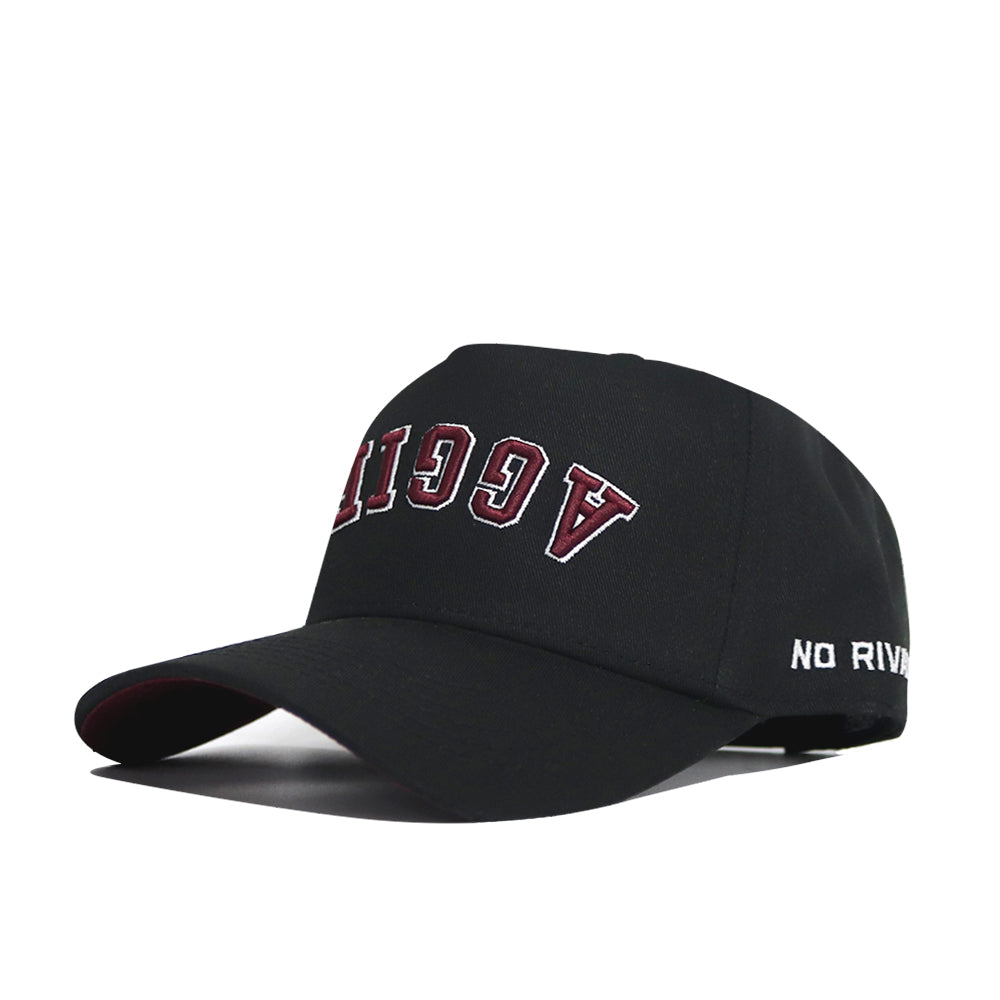 Upside Down Texas A&M AGGIES Hat - Blackout - No Rivals