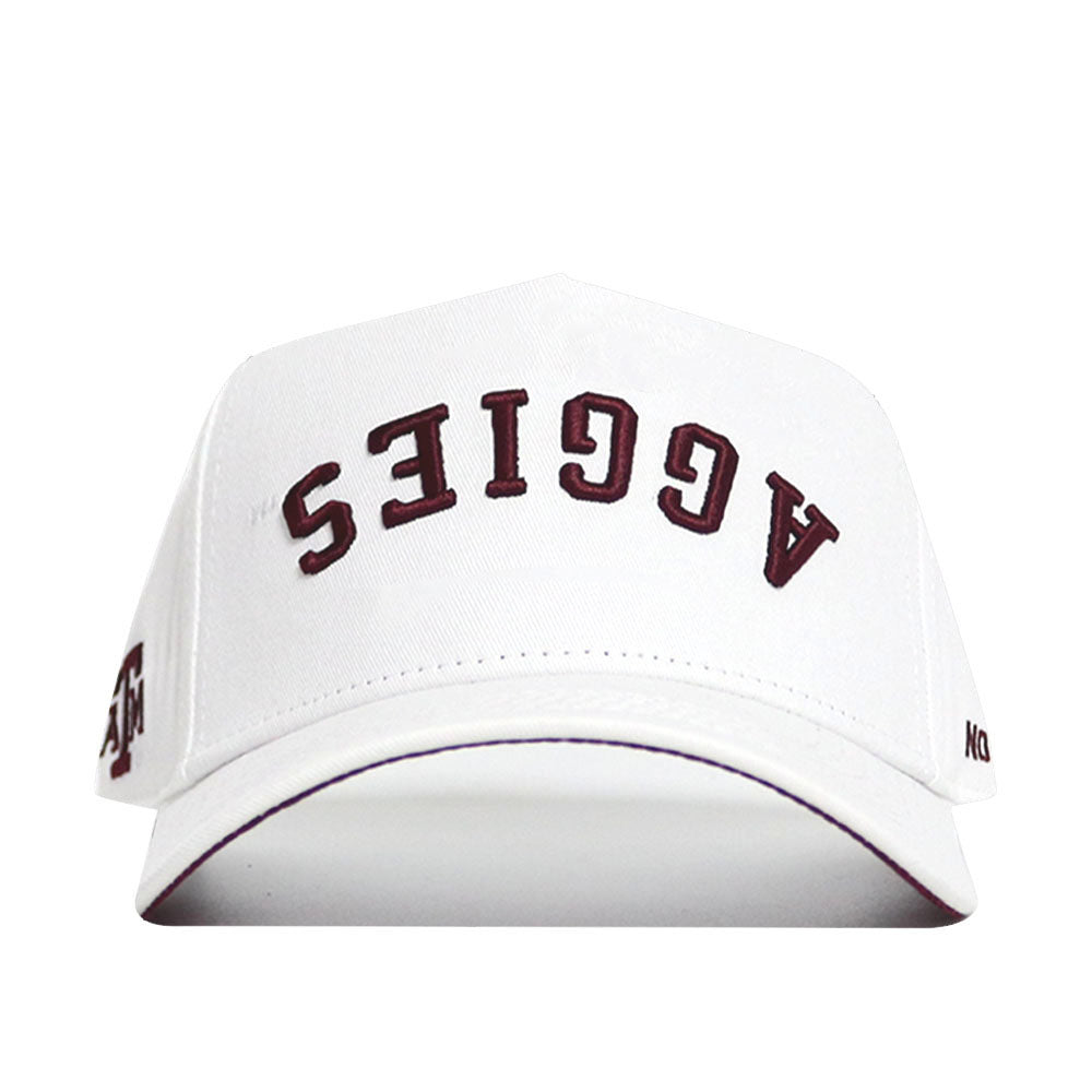 Upside Down Texas A&M AGGIES Hat - Whiteout (B2B) - No Rivals