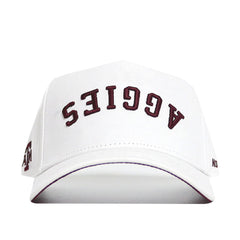 Upside Down Texas A&M AGGIES Hat - Whiteout (B2B) - No Rivals