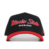 Illinois State Retro Script Hat - Black Classic - No Rivals