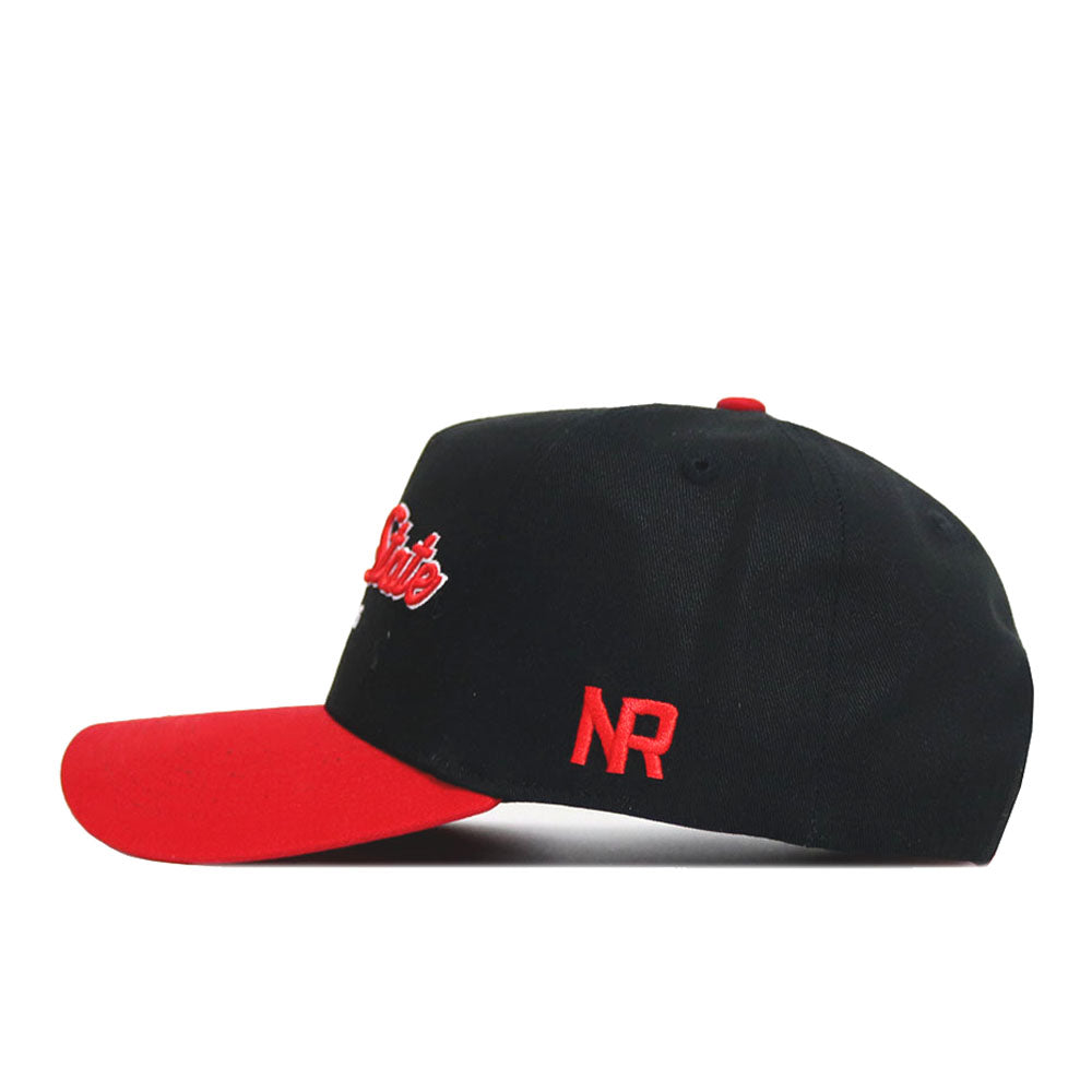 Illinois State Retro Script Hat - Black Classic - No Rivals