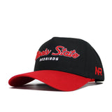 Illinois State Retro Script Hat - Black Classic - No Rivals