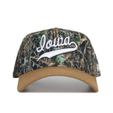 Iowa Script Camo Hat - Explorer Edition - No Rivals