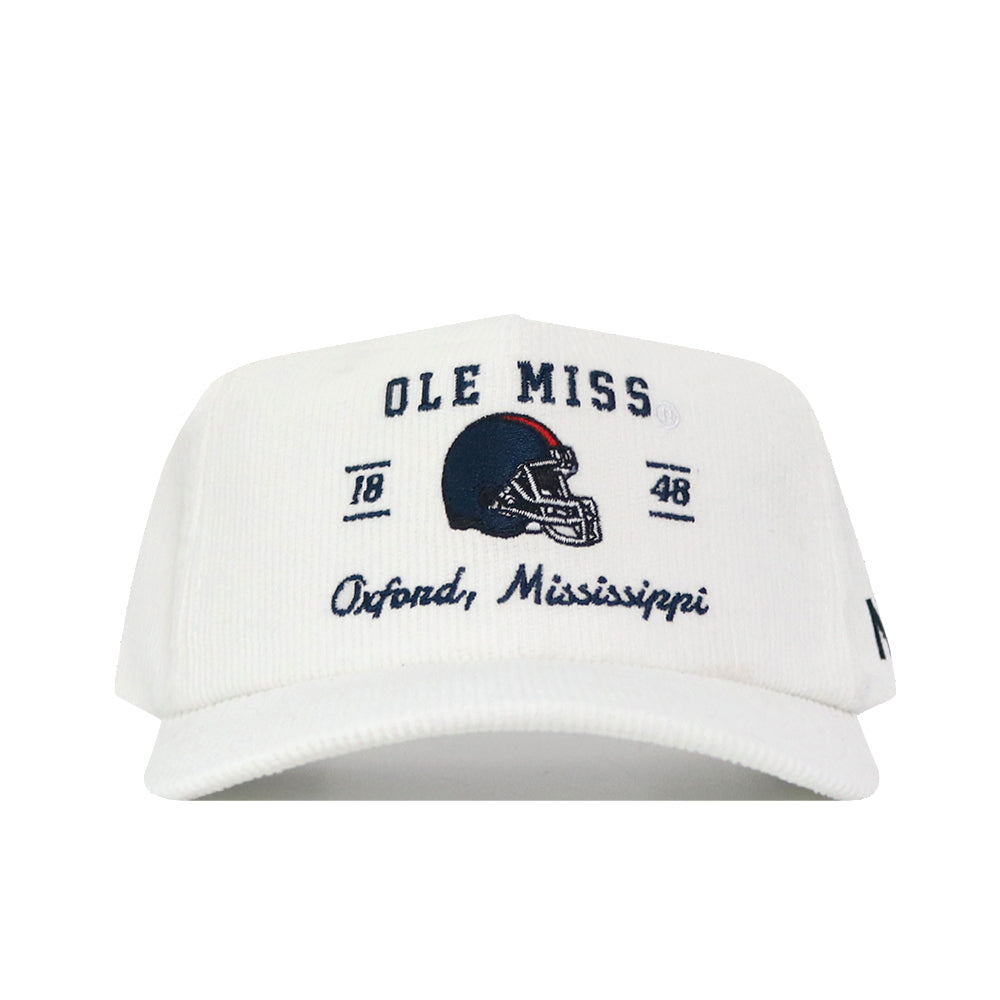 Ole Miss Vintage Cord Hat - White - No Rivals