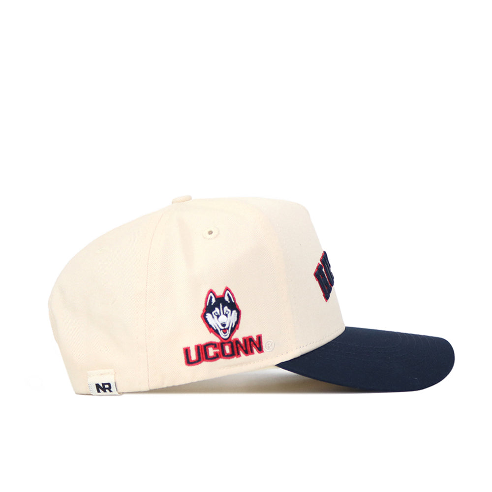 Two-tone cap with UConn logo on a white background