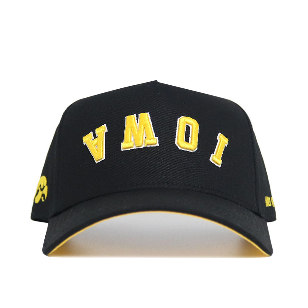 Upside Down IOWA Hat - Blackout - No Rivals