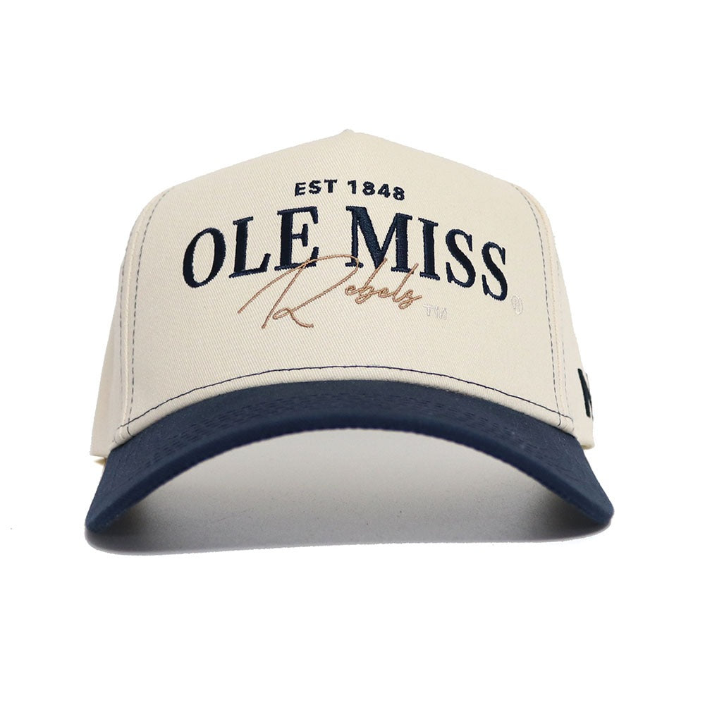 Ole Miss Vintage Hat - Navy - No Rivals