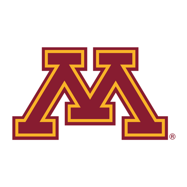 A large maroon “M” outlined in gold and maroon, set against a white background. This is the logo of the University of Minnesota.