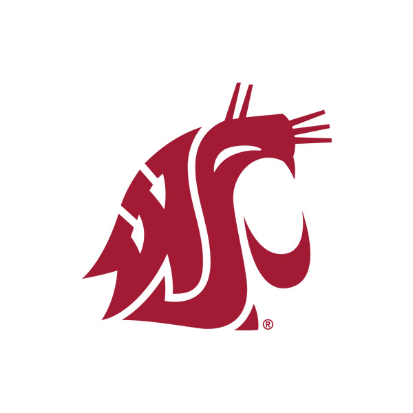 Crimson cougar head logo with the letters WSU creatively forming the shape of the cougar, on a white background.