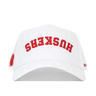 Upside Down HUSKERS Hat - Nebraska - Whiteout