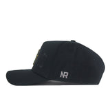 Baylor Bears Night Mode Hat, a black snapback with a dark, tonal logo on the front panel and a small NR logo embroidered in silver on the side.