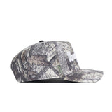 Side view of the Vandy Boys Outland Hat by No Rivals, an officially licensed snapback featuring a camouflage pattern and white embroidered front lettering. This high-quality cotton cap has a structured crown and is shown on a plain white background.