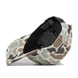 The Pittsburgh Panthers Huntsman Hat by No Rivals is a camouflage snapback crafted from high-quality cotton for lasting comfort and style. Flipped upside down, the inside label reveals the NO RIVALS branding, while the structured fit and blend of green, brown, and beige shades give this baseball cap its signature look.