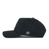 Texas Tech Night Mode Hat: A blackout snapback baseball cap in high-quality cotton with an embroidered logo on the front and NR on the side.