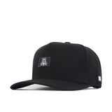 Arizona Wildcats Trainer Hat by No Rivals – a black structured snapback crafted from high-quality cotton for lasting comfort. Features a flat brim, a bold white Arizona “A” logo patch on the front, a small No Rivals tag on the side, and ventilation holes along the side panels.