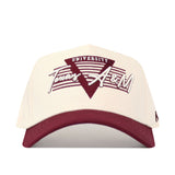 Beige and maroon cap with 'University of Texas A&M' logo on a white background