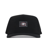 Step up your game with the Georgia Bulldogs Trainer Hat by No Rivals, featuring a black design with a rectangular patch showcasing the University of Georgia “G” logo in black, red, and white on the front center. This snapback offers a flat brim and structured crown for a modern look, and is crafted from high-quality cotton to ensure lasting comfort and durability.