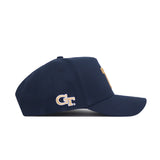 The No Rivals Georgia Tech Block T Hat is a navy blue snap back with gold “GT” embroidery above the brim—an officially licensed cap ideal for your gameday style.
