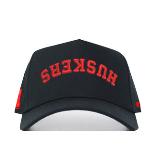 Upside Down HUSKERS Hat - Nebraska - Blackout