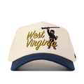 WVU Mountaineers Script Overlay Mascot Patch Hat