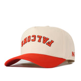 Experience distinctive team spirit with the No Rivals Bowling Green State Falcons Upside Down Falcons Hat – Classic Colors. This beige snapback cap features a striking red brim and “FALCONS” embroidered upside down in bold red letters on the front, offering a unique twist for Bowling Green State Falcons fans.