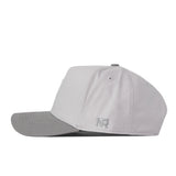 No Rivals Arizona State Graphite Hat, featuring a light gray design with a darker gray curved brim as seen from the side. This snapback cap has embroidered eyelets and “NR” initials stitched near the back.