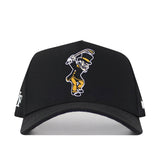 Show off your Wake Forest pride with the No Rivals Wake Forest Golf Hat in black—a snapback hat featuring an embroidered top-hat-wearing mascot swinging a cane, plus white embroidered logos on the sides. Perfect for topping off your gameday outfit!.
