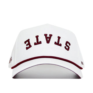 Upside Down STATE Hat - Mississippi State - Whiteout