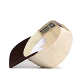 The Texas A&M Outlaw Hat - Classic by No Rivals is shown upside down, highlighting its structured fit, inner QR code, and the words NO RIVALS on the inner band for a modern touch.