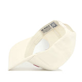 The Indiana Sideline Hat by No Rivals is seen inside out, displaying its interior label, mesh band, and QR code. Made from high quality cotton, the structured snapback features an inside label reading NO RIVALS.