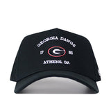 Top off your game day look with the No Rivals Georgia Outlaw Hat - Black, featuring bold embroidery of the Georgia Bulldogs logo, “Georgia Dawgs,” “1785,” and “Athens, GA” in eye-catching white and red. This stylish cap offers a convenient snapback adjustment for a comfortable, customizable fit—perfect for every fan.