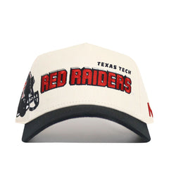 Texas Tech Red Raiders cap with black and red design on a white background