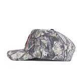 The Washington State Outland Hat by No Rivals is shown in a side view, featuring a camouflage pattern, flat brim, white embroidered NR initials on the side, and an adjustable snap back closure—perfect for gameday.