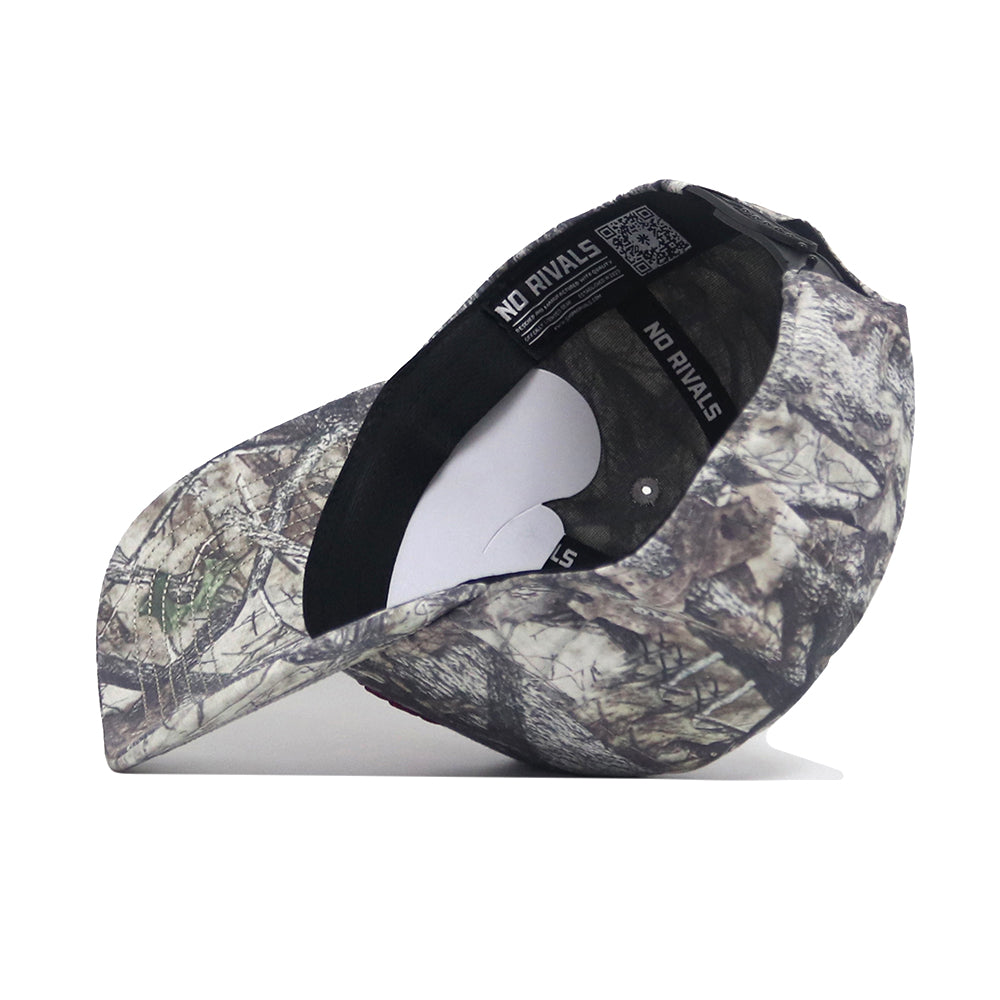 The Washington State Outland Hat by No Rivals features a camouflage snapback design, black inner lining, and "NO RIVALS" printed on the band—ideal for making a bold Gameday Fit statement.