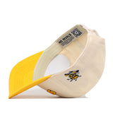 The Right Side Up Wichita State Hat - Classic Colors by No Rivals features beige and yellow, an embroidered mascot, a NO RIVALS tag under the brim, snap back closure, and inside details—perfect for your Gameday Fit.