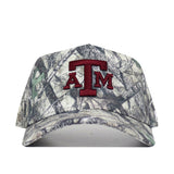 The Texas A&M Outland Hat by No Rivals is a high-quality cotton snapback featuring a forest camo pattern and a maroon ATM logo embroidered on the front, showcasing your Texas A&M pride with a classic structured fit.