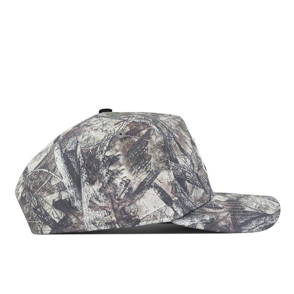 The No Rivals Wichita State Outland Hat features a camouflage design and embroidered logo, shown in a side view against a white background.
