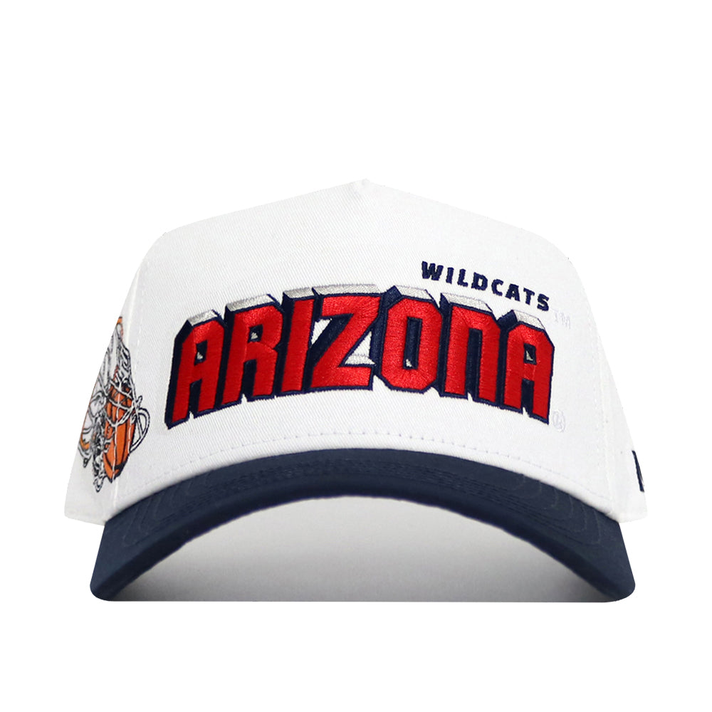 White cap with 'Arizona Wildcats' text and logo on a white background