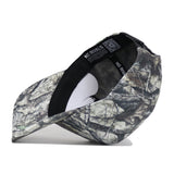 The Arizona State Outland Hat by No Rivals, shown with its brim left, features a camouflage pattern, structured fit, high-quality cotton build, and NO RIVALS branding plus a QR code on the inner band near the adjustable strap.