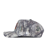 Side view of the No Rivals Minnesota Gopher Outland Hat, a camouflage-patterned snapback with a flat brim. The hat features an officially licensed embroidered logo on the front and a small white No Rivals logo near the side.