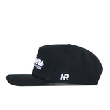 A black Tennessee Volunteers Script Hat by No Rivals features an embroidered logo with crisp white text on the front and the initials “NR” on the side. This officially licensed cap is displayed in a side profile view against a clean white background.