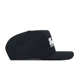 A side-profile view of the No Rivals Tennessee Volunteers Script Hat showcases its flat, straight brim and black snapback design, with the officially licensed white embroidered logo partially visible on the front.