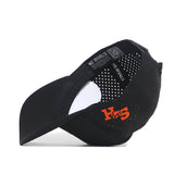 The Sam Houston State Golf Hat - Black by No Rivals features orange HS5 lettering, an embroidered logo, NO RIVALS on the inner band, and a snapback closure for your ideal fit.