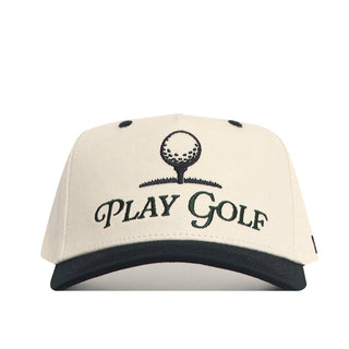 Play Golf Teed Up Hat - Classic Black | No Rivals Golf Collection