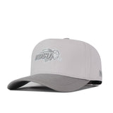Show your Bison pride with the NDSU Graphite Hat by No Rivals. This light gray, structured snapback features a slightly curved brim and an embroidered NDSU logo with a bison head on the front—making it the perfect finishing touch to your ultimate gameday outfit.