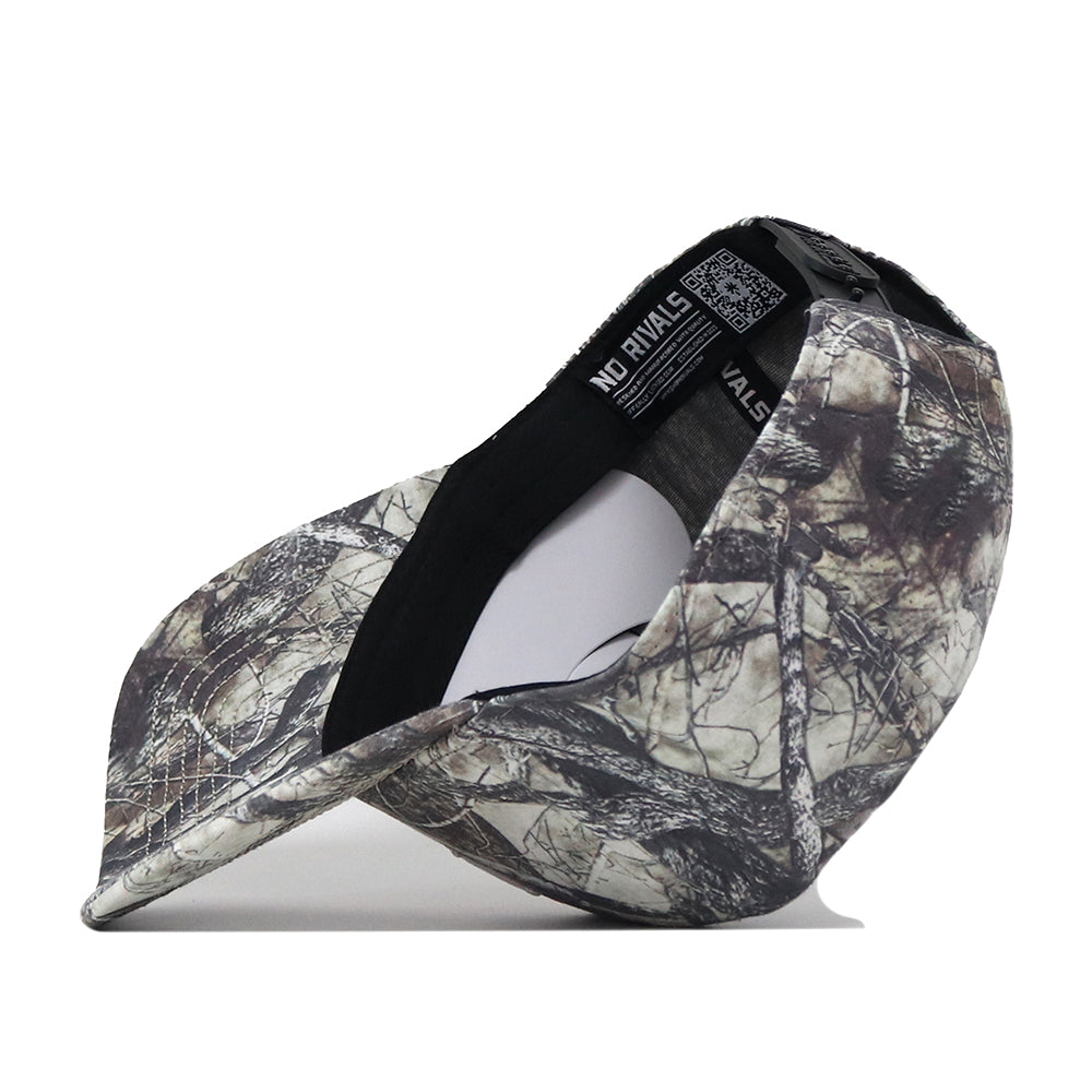 The No Rivals Bowling Green State Falcons Outland Hat is shown inside out, highlighting its interior labels and black inner band against a plain white background. The hat also features an embroidered logo for a subtle touch of style, making it the perfect Gameday Fit.